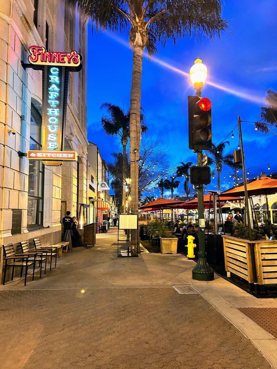 In the closing of the streets of Downtown Ventura, many restaurants put a seating area outside their physical building for more capacity, a majority of these restaurants have benefited from the idea. The outdoor seating areas add to the already warm and welcoming feeling of Downtown Ventura.