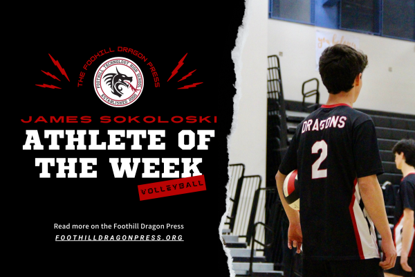 James Sokoloski ’24 receives Athlete of the Week for his remarkable boys’ volleyball season, where he has displayed exceptional leadership skills as one of the captains of the volleyball team. The Foothill Technology High School (Foothill Tech) community appreciates all his hard work in representing the school.