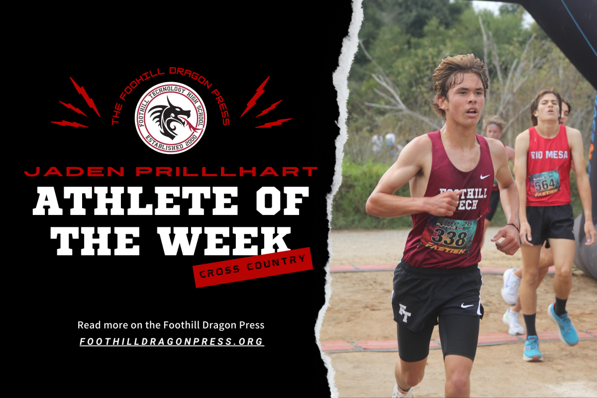 Jaden Prillhart ’26 receives Athlete of the Week for his ongoing, remarkable cross country season, where he has displayed exceptional skill during the annual Gaucho Invitational at the University of California, Santa Barbara (UCSB). The Foothill Technology High School (Foothill Tech) community appreciates all his hard work in representing the school and the sport itself.