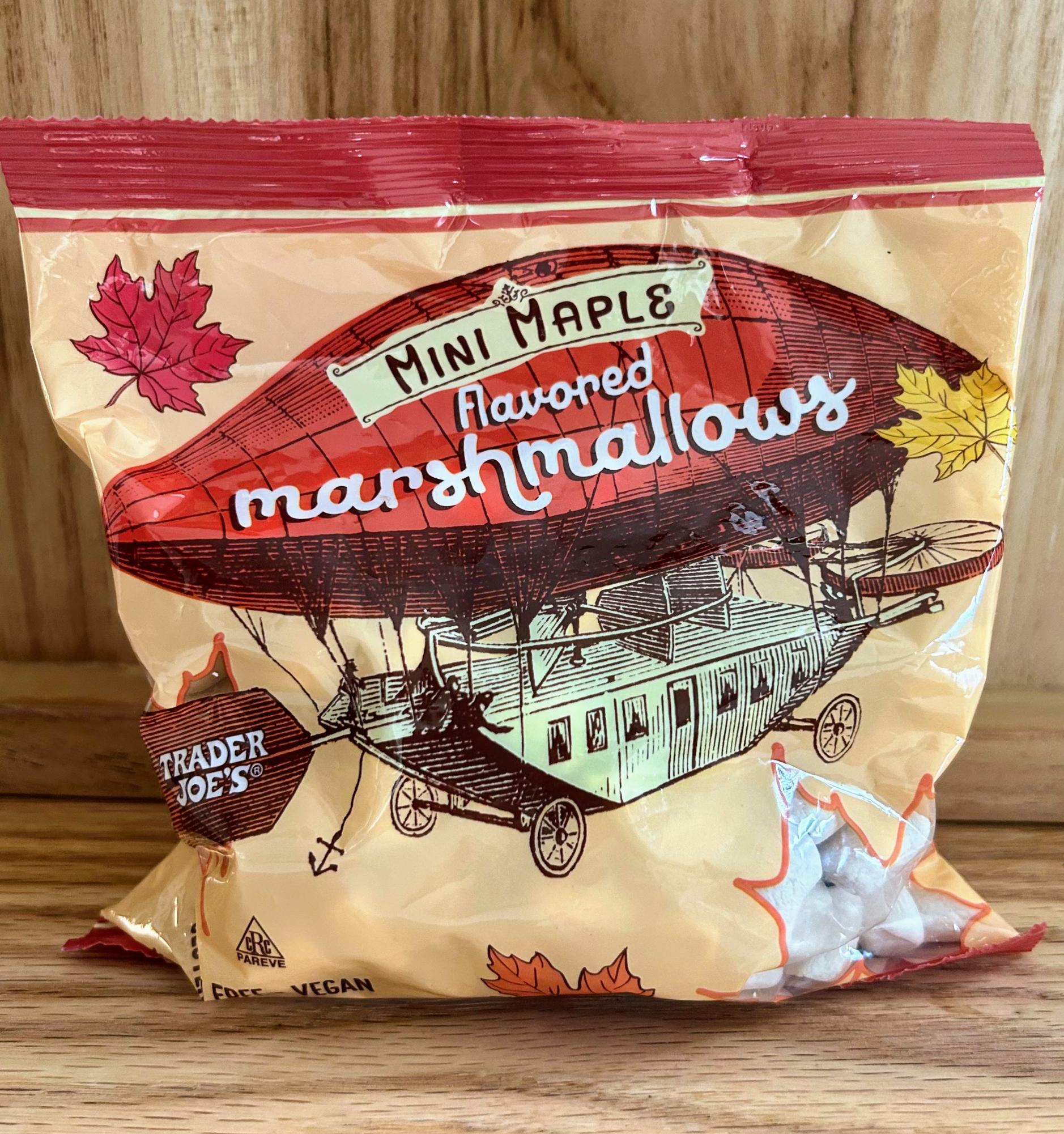 Trader Joe's mini maple marshmallows are a newer item to the fall collection. Although the marshmallows lacked maple flavor, it had a very memorable taste and texture to it.