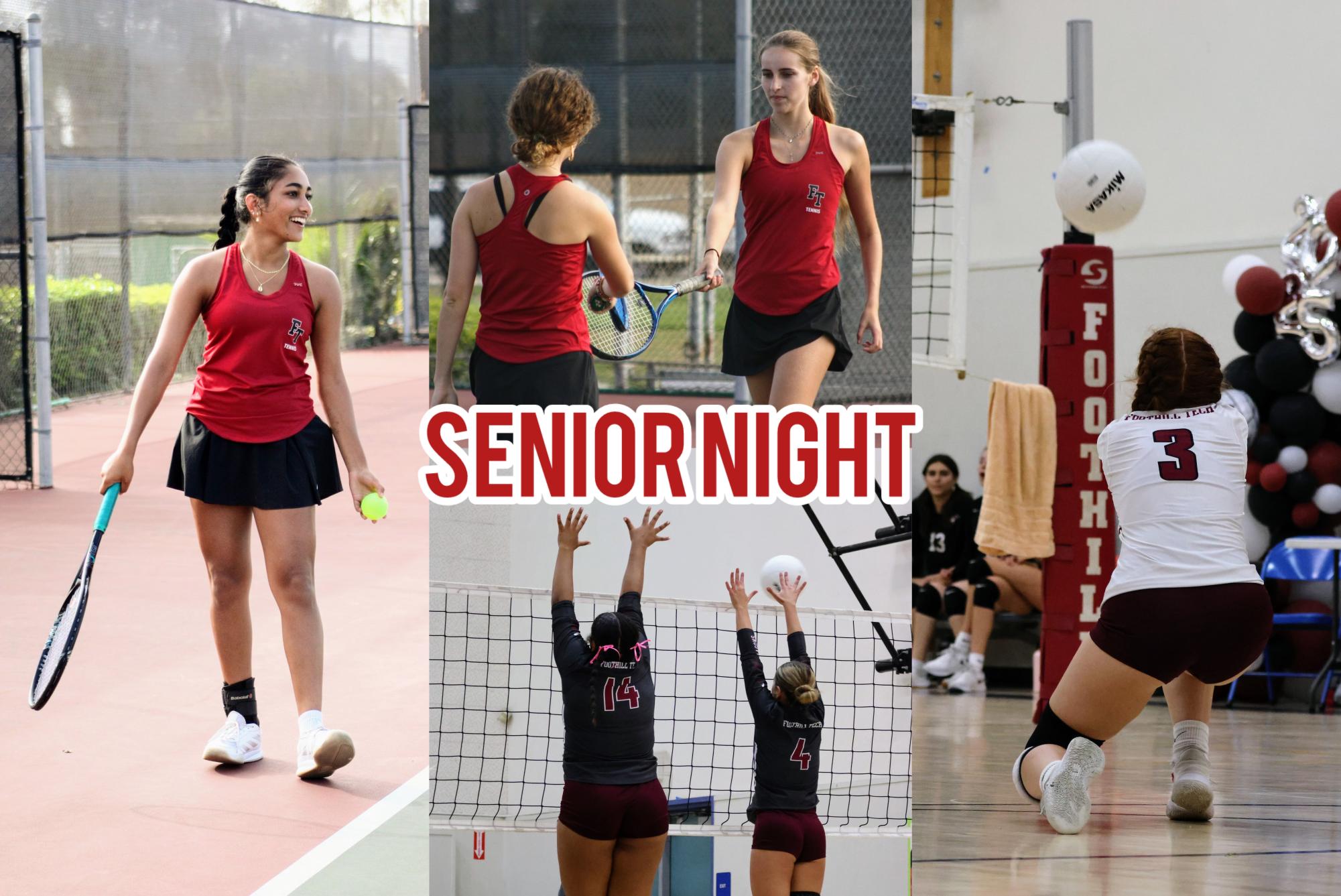 After a long, hard-fought season, Foothill Technology High School (Foothill Tech) celebrates the seniors on the girls volleyball and girls tennis teams. With a win against Carpinteria High School on Oct. 9, 2024, the girls volleyball team emerged victorious on their Senior Night. Girls tennis, although ending in a loss, still honored their seniors and played their hardest on Oct. 15, 2024.