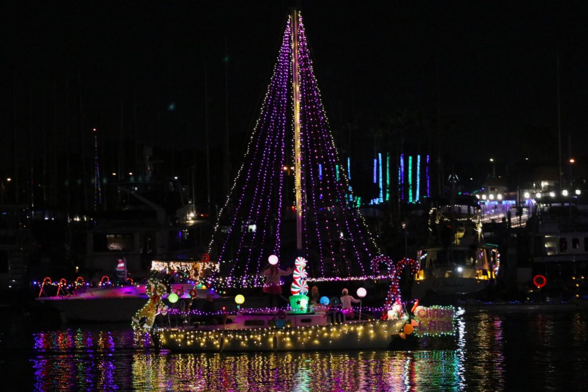 On Dec. 13 and 14, 2024, the Ventura Harbor hosted its annual Parade of Lights, with this year's theme being Candy Land. This event has free admission with some paid activities. They had kids rides, carnival games and some food vendors on the Harbor Village lawn. Along the main walkway, they had faux snow, a bubble guy and LED performers dressed up in light up costumes.