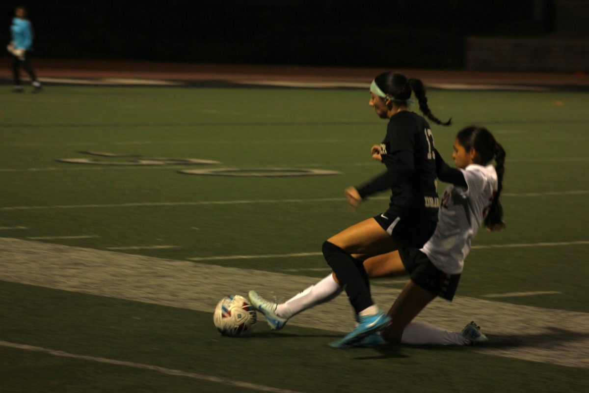 Grace Brethren High School (Grace Brethren) player, with the pressure mounting as fans cheer her on knowing a play had to be made if they were going to change the momentum of the game. While the final score was 0-0, Foothill put up a strong front with solid defense and aggressive offense.