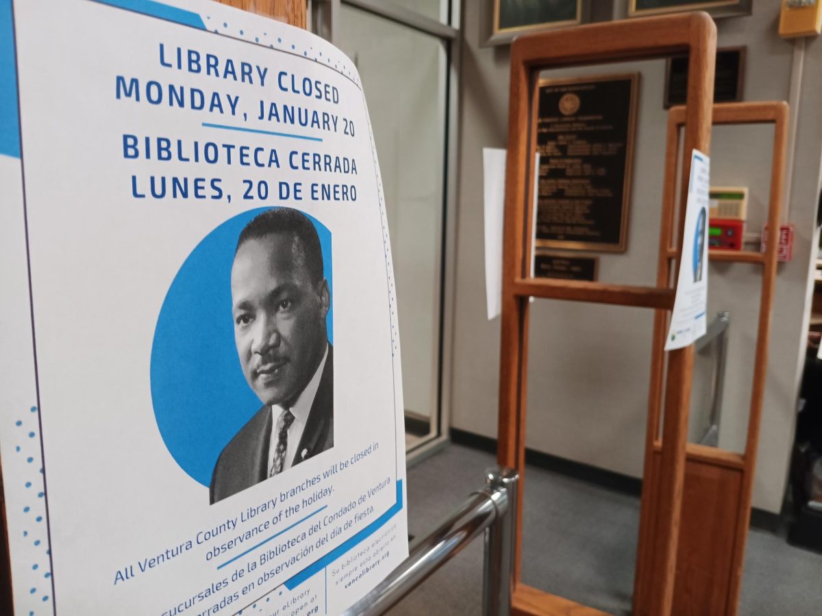 Martin Luther King Day, Jan. 20, 2025, sees the closure of many public facilities in Ventura, Calif. including E.P. Foster Library. The holiday honors Martin Luther King Jr., an important figure in America's history who paved the way for the Civil Rights Movement of the 1960s. King valued peaceful protest and was a powerful orator who inspired change across the country.