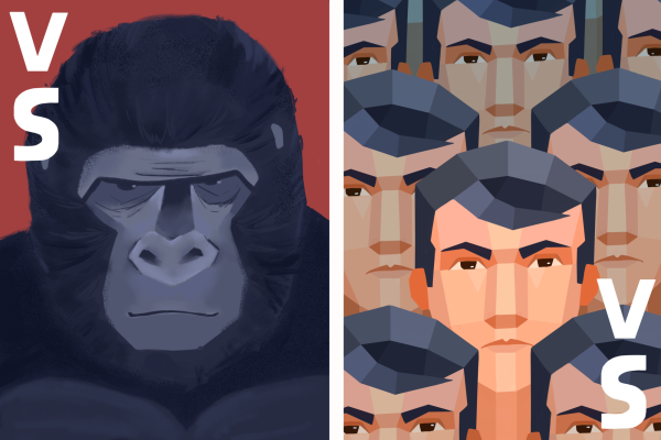 Answering the age-old question: 100 men, or one gorilla?