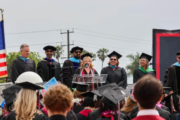 Admist the cheers of family and friends, the Foothill Tech Class of 2025 celebrates their last steps in high school