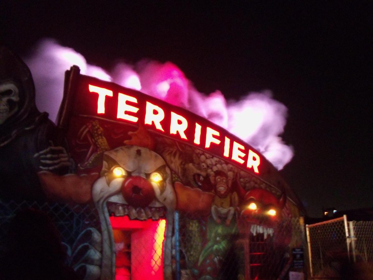 Halloween Horror Nights at Universal Studios Hollywood featured a haunted house maze themed around the three-movie Terrifier franchise, one of the most popular horror movie series in the past 10 years. Art the Clown, the black-and-white slasher of the films, has exploded in popularity, too. At the event, the Terrifier maze was full of Art the Clown scare actors interacting with brutal scenes from the movies as well as original creations. The walkthrough was immersive, with scented rooms and water effects to mimic blood squirting. Although the Terrifier house is one of the busiest throughout the night, there are seven other mazes, rides, scare zones and lots of fun to be had at Halloween Horror Nights.