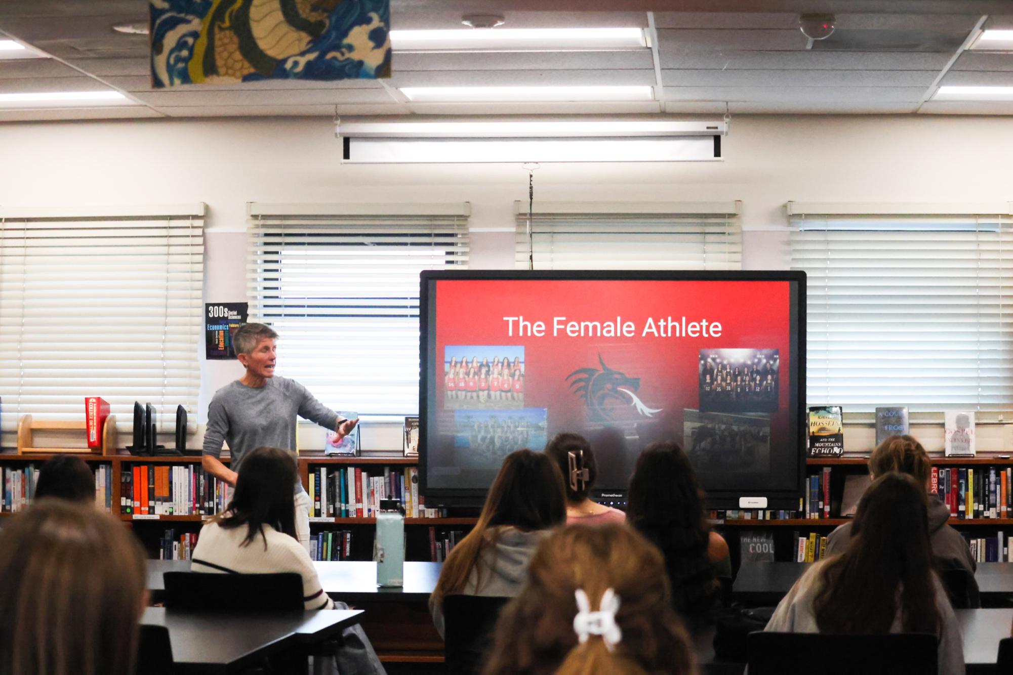Track and Field Coach Carol Leandro talks to female athletes about what it is like to be a female competitor in sports of all kinds. Leandro has been a successful cross-country and track coach for Foothill Technology High School for the past four years and advocates heavily for female athletes.