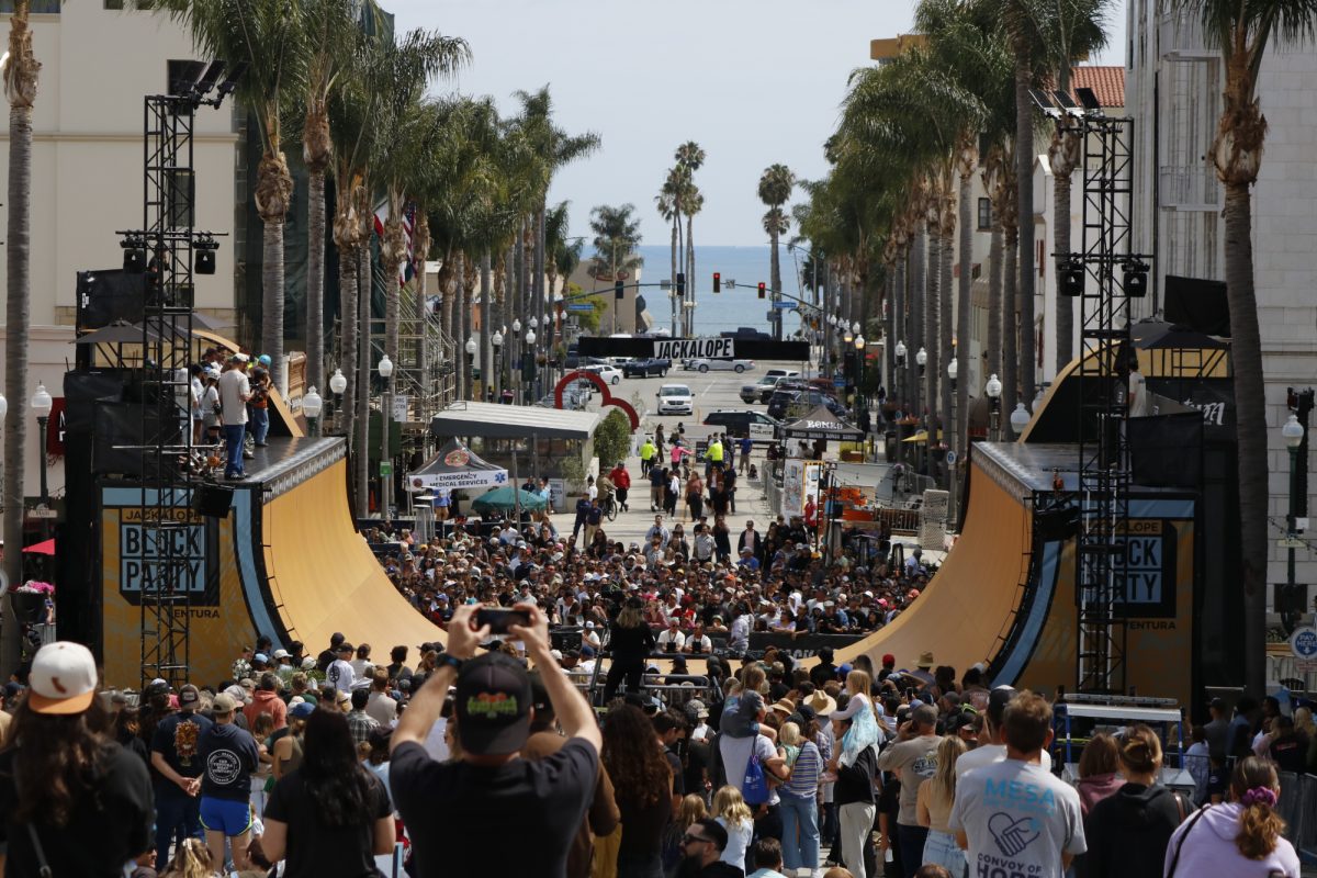 On May 1, 2026, to May 3, 2026, the Jackalope Block Party skated its way to Ventura, Calif. Skaters came from all over to compete and have fun on the 14-foot ramp set up in the middle of Downtown. Attendees brought spirit and excitement to the competitions, cheering on the competitors. Besides bringing a new and exciting event to Ventura, the Jackalope Block Party also brought together a community of skaters and non-skaters alike.