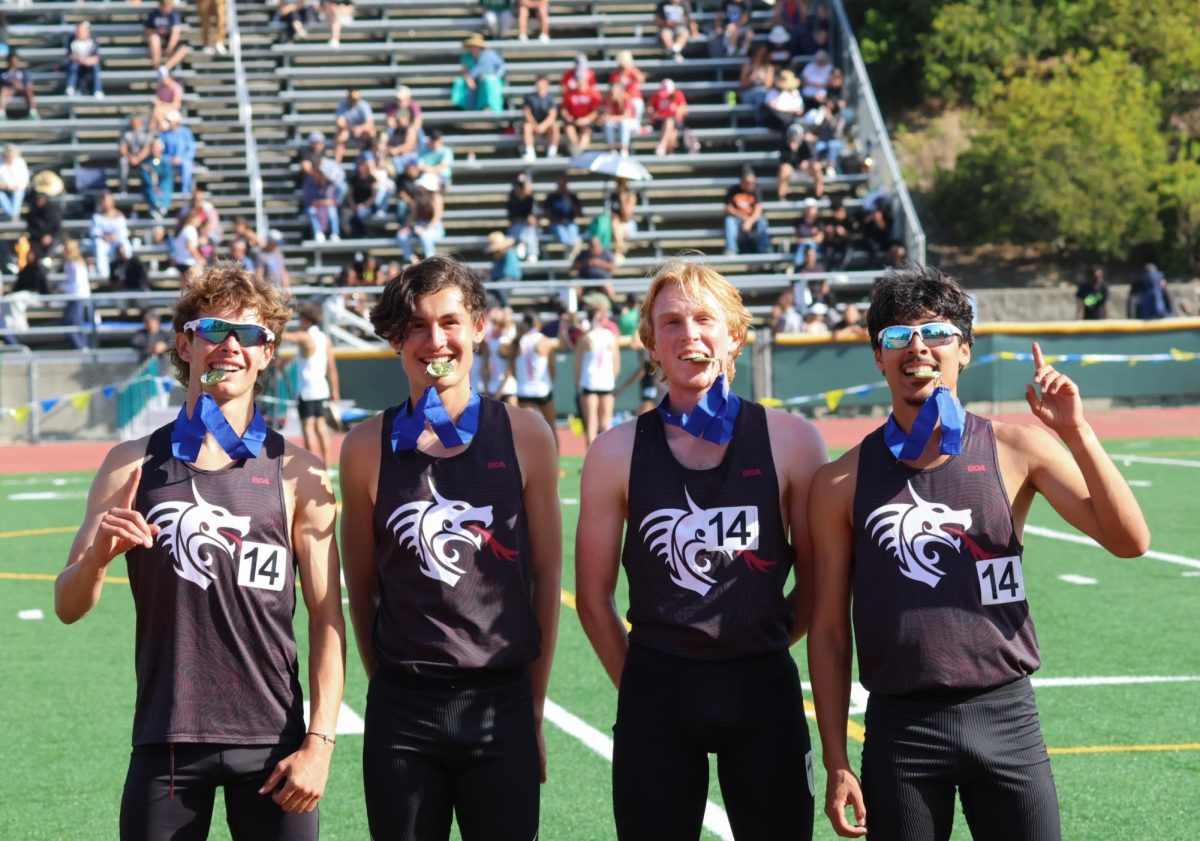 On May 16, the Foothill Technology High School track and field team took on the CIF Southern Section Finals. Pictured here is the boys 4x800 team, who took the division title by over five seconds.