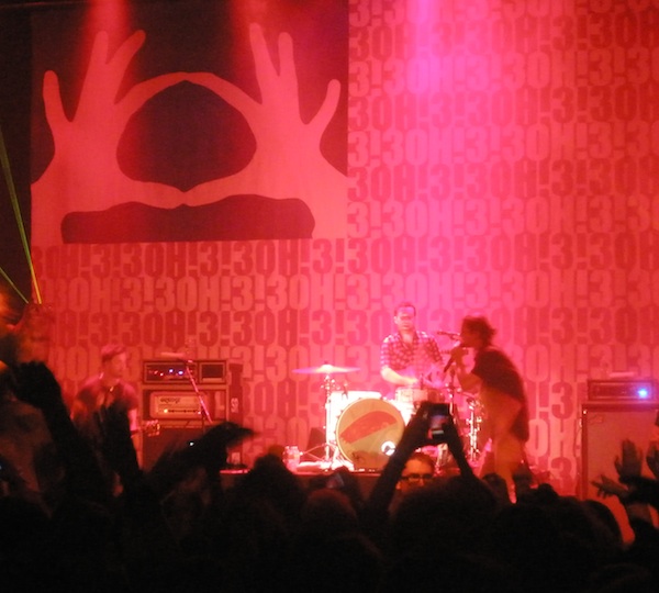 Ventura fans dance to the beat of one of the many songs that 3OH!3 performed live at the Majestic Ventura Theater Sunday. Credit: Nan Xiong/The Foothill Dragon Press