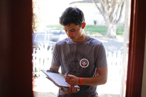 Chandler Vu juggles senior course load and volunteering for the congressional candidate Julia Brownley. Credit: Bethany Fankhauser/The Foothill Dragon Press