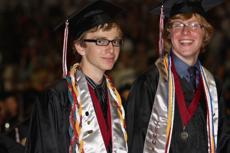 Jim Bern and Colin Crilly were two of Foothill's five valedictorians this year. All earned GPAs of 4.9. Credit: Anaika Miller/The Foothill Dragon Press.