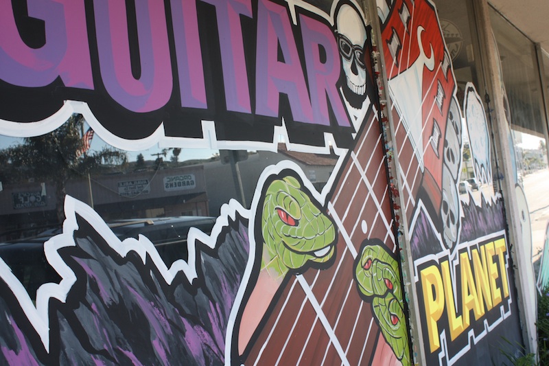Guitar Planet, located on Main St., offers lessons, guitars and accessories. Credit: Chrissy Springer/The Foothill Dragon Press.