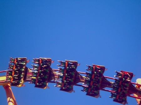 Foothill students were able to ride many of Magic Mountains attractions, including Tatsu. Jocelyn Rodriguez/The Foothill Dragon Press.