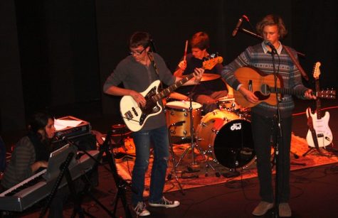North Woods, Foothill student band, entertained audience members during the Give Thanks Fest at the Rubicon Theater Saturday. Credit: Heather Luscombe/The Foothill Dragon Press.