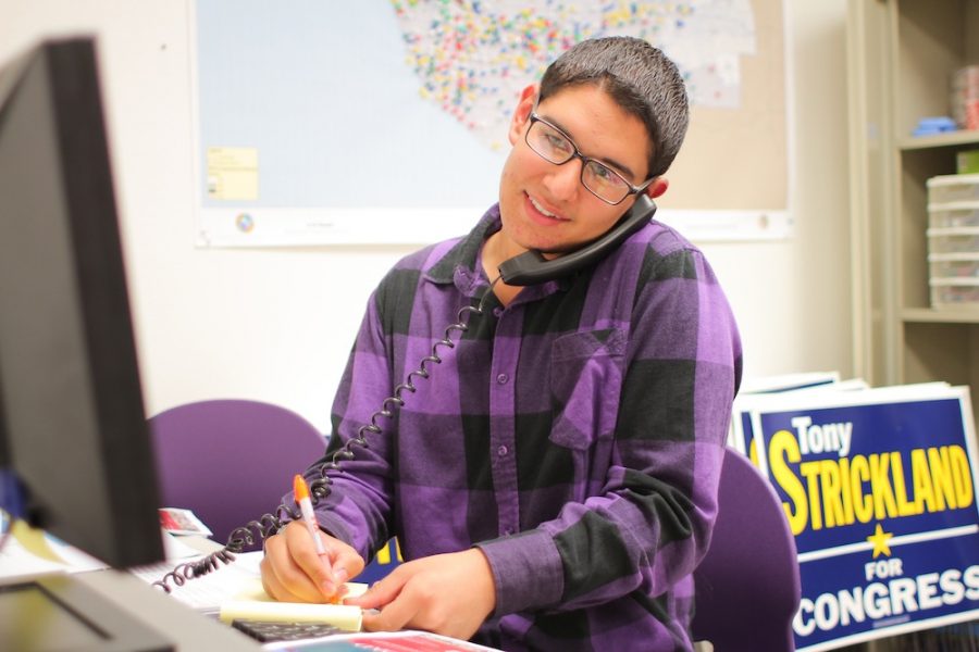 Foothill senior Otto Tielemans sacrificed to volunteer as an intern for Tony Strickland, who is running for Congress in Ventura County. Credit: Aysen Tan/The Foothill Dragon Press