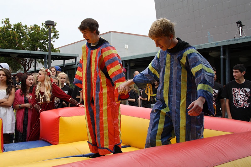 Students enjoy a velcro wall for Renaissance rewards.  Photo by Bethany Fankhauser. 