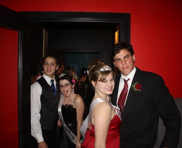 Seniors Alexandra Zinik and David White (right) were among the other members of Winter Court and were voted king and queen. Credit: Oscar Pratt/The Foothill Dragon Press.