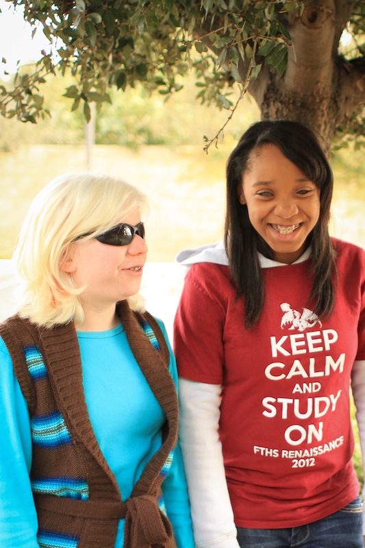 Junior Carolina Canosa and sophomore Brittany Richardson are visually impaired students that go to Foothill. Credit: Aysen Tan/The Foothill Dragon Press