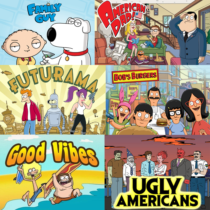 These are a few of the best and worst cartoon comedies on television. Collage Credit: Aysen Tan/The Foothill Dragon Press