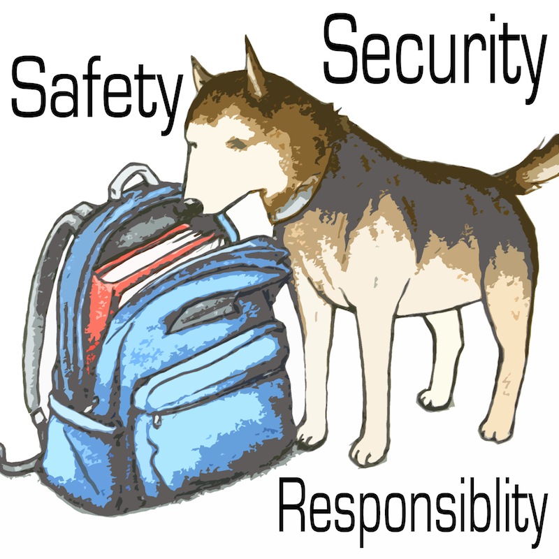 Drug-sniffing dogs add safety and security to the environment at school. Photo Illustration Credit: Claire Stockdill & Aysen Tan/The Foothill Dragon Press