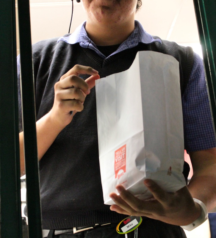 Foothill senior Mickel Saldana works at Wendys after school. Credit: Jackson Tovar/The Foothill Dragon Press