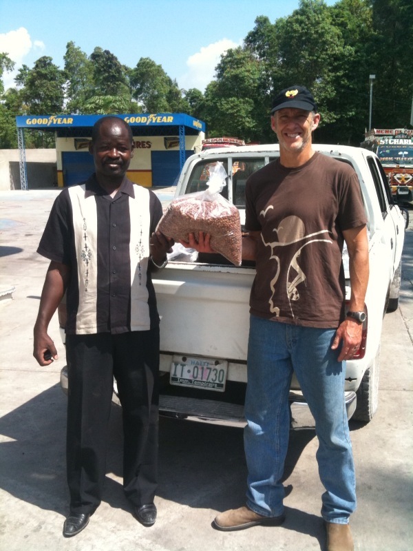 Mark Kirwin, right, on a relief mission following the Haiti earthquake in 2010 delivering rice and other goods to victims of the disaster. Photo used with permission of Mark Kirwin or Photo courtesy of Mark Kirwin/KIRF