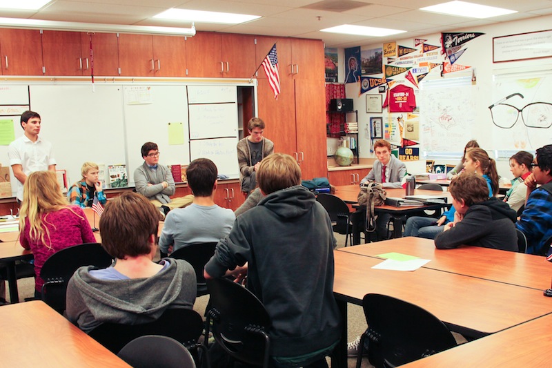 Students participate in PAAC's debate concerning the effectiveness of Every 15 Minutes. Credit: Natalie Smith/The Foothill Dragon Press