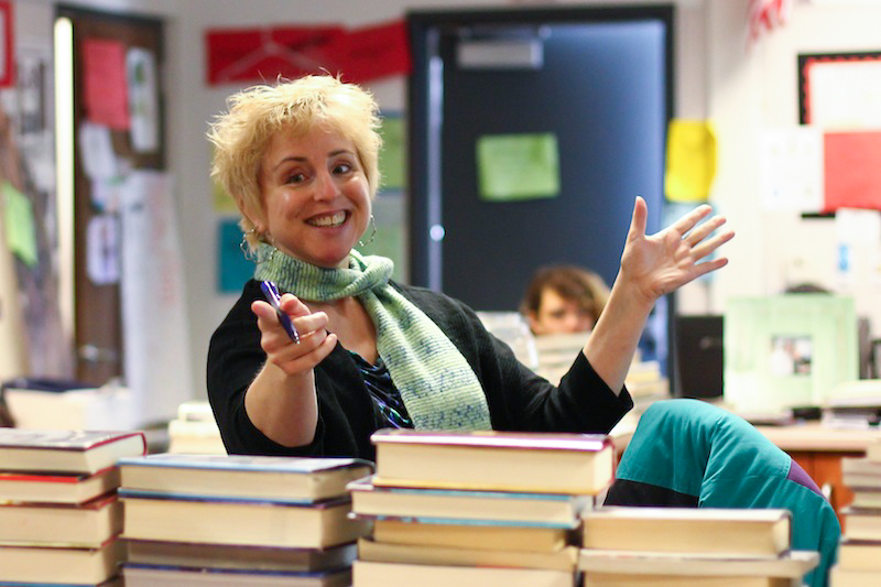 EDA teacher Kristen Pelfrey has been awarded one of YALSAs most prestigious awards. Credit: Aysen Tan/The Foothill Dragon Press