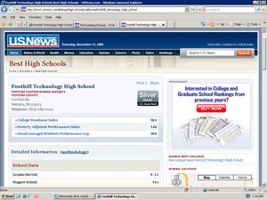 Foothill ranks in top 1 percent of nation according to survey