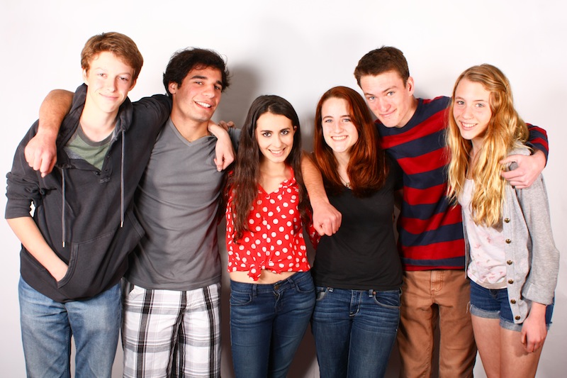 Six members of the speech and debate team qualified for the State Tournament this year. From left, sophomore Ben Limpich, senior Adam Braver, juniors Ana Bello and Ami Ballmer, senior Luke Ballmer, and freshman Fidelity Ballmer. Credit: Aysen Tan/The Foothill Dragon Press