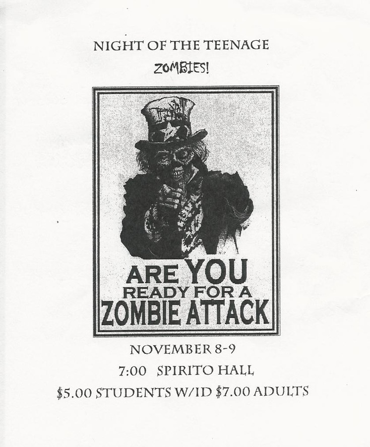 The Foothill drama department is putting on a play this Thursday and Friday called &quot;The Night of the Teenage Zombies.&quot; Credit: Foothill Drama Department. Used with permission.